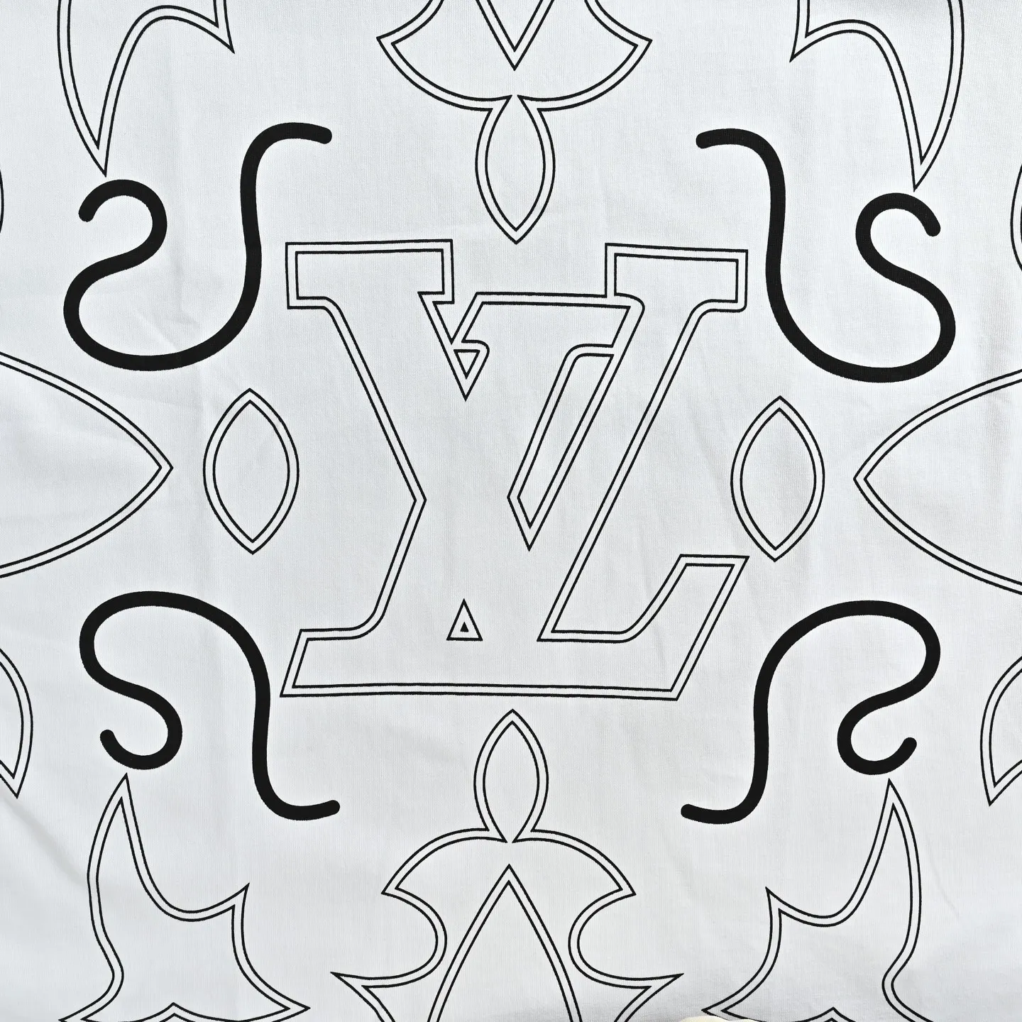 Louis Vuitton/Louis Vuitton presbyopic line pattern printed short sleeves